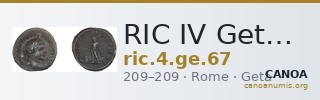 RIC IV Geta 67 — CANOA