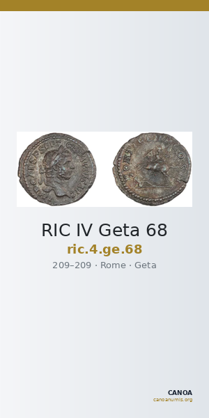 RIC IV Geta 68 — CANOA