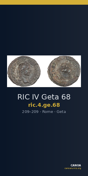 RIC IV Geta 68 — CANOA