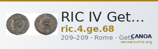 RIC IV Geta 68 — CANOA
