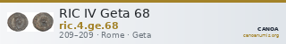 RIC IV Geta 68 — CANOA
