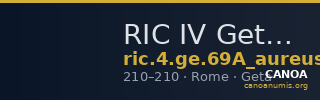 RIC IV Geta 69A (aureus) — CANOA