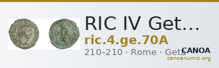 RIC IV Geta 70A — CANOA
