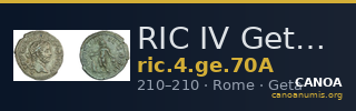 RIC IV Geta 70A — CANOA