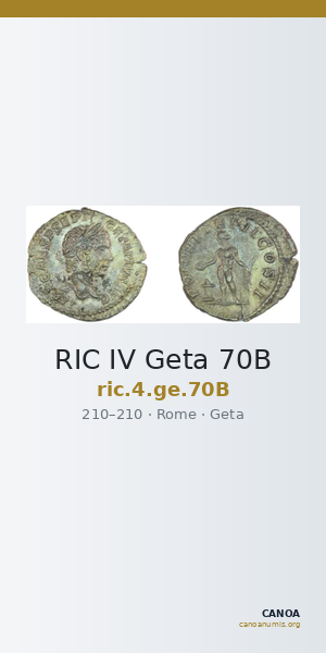 RIC IV Geta 70B — CANOA