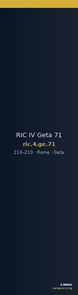 RIC IV Geta 71 — CANOA