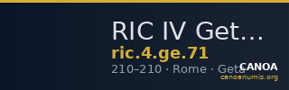 RIC IV Geta 71 — CANOA