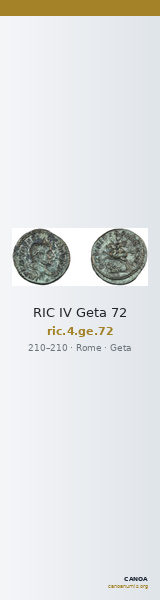 RIC IV Geta 72 — CANOA