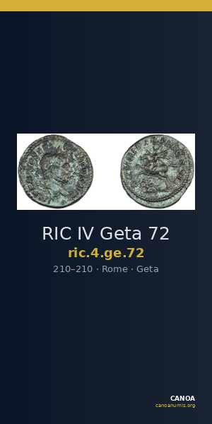 RIC IV Geta 72 — CANOA