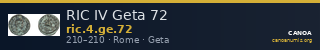 RIC IV Geta 72 — CANOA