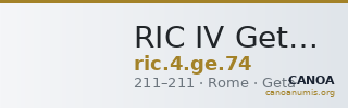 RIC IV Geta 74 — CANOA