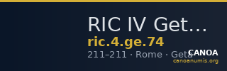 RIC IV Geta 74 — CANOA