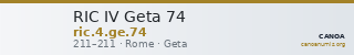 RIC IV Geta 74 — CANOA