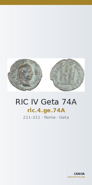 RIC IV Geta 74A — CANOA