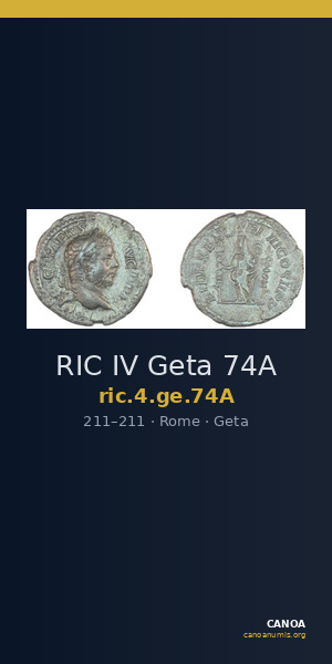RIC IV Geta 74A — CANOA