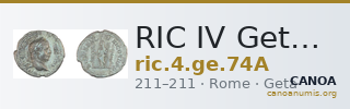RIC IV Geta 74A — CANOA