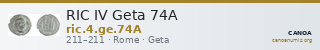 RIC IV Geta 74A — CANOA