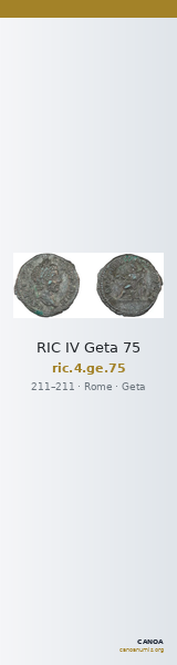 RIC IV Geta 75 — CANOA