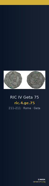 RIC IV Geta 75 — CANOA