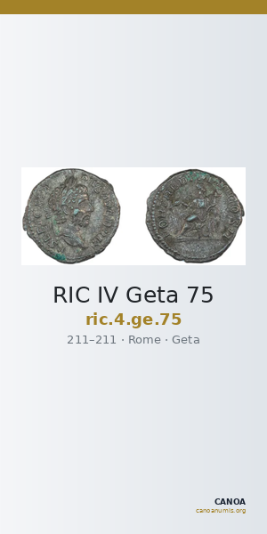 RIC IV Geta 75 — CANOA