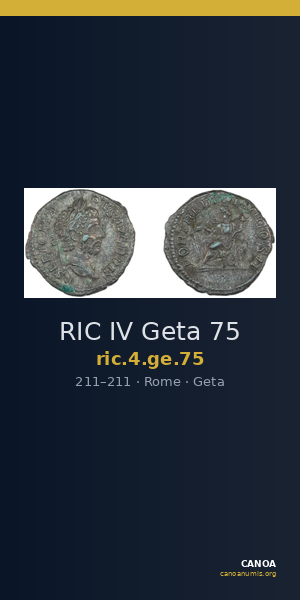 RIC IV Geta 75 — CANOA