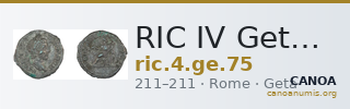 RIC IV Geta 75 — CANOA