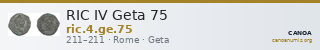 RIC IV Geta 75 — CANOA