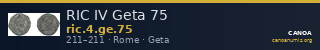 RIC IV Geta 75 — CANOA