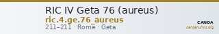 RIC IV Geta 76 (aureus) — CANOA