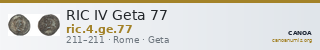 RIC IV Geta 77 — CANOA