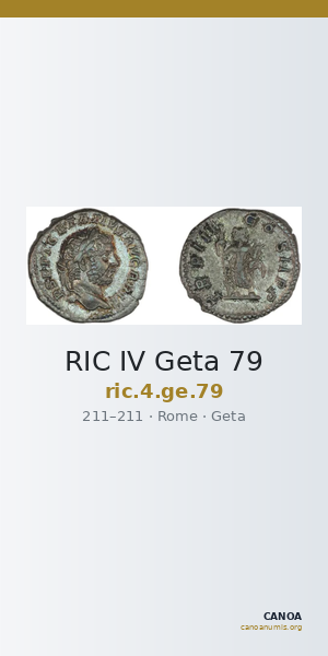 RIC IV Geta 79 — CANOA