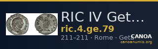 RIC IV Geta 79 — CANOA