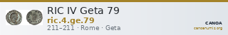 RIC IV Geta 79 — CANOA