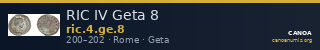 RIC IV Geta 8 — CANOA