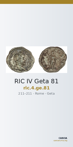 RIC IV Geta 81 — CANOA