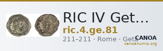 RIC IV Geta 81 — CANOA