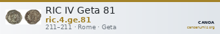 RIC IV Geta 81 — CANOA