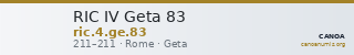 RIC IV Geta 83 — CANOA