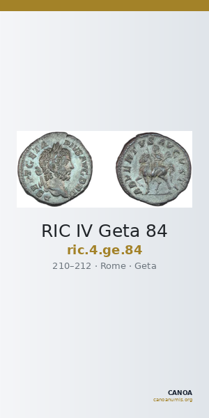 RIC IV Geta 84 — CANOA