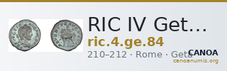 RIC IV Geta 84 — CANOA