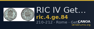 RIC IV Geta 84 — CANOA