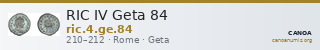 RIC IV Geta 84 — CANOA