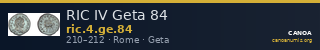 RIC IV Geta 84 — CANOA
