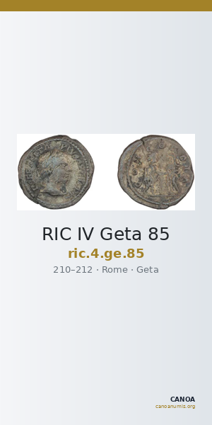 RIC IV Geta 85 — CANOA