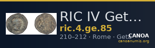 RIC IV Geta 85 — CANOA