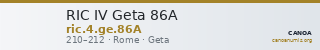 RIC IV Geta 86A — CANOA