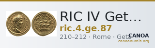 RIC IV Geta 87 — CANOA