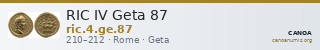 RIC IV Geta 87 — CANOA