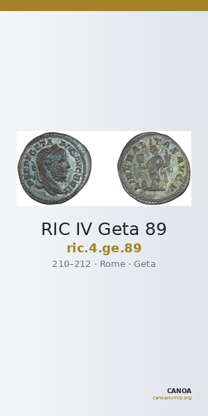 RIC IV Geta 89 — CANOA