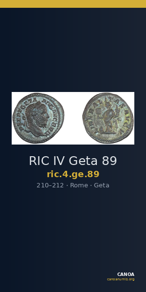 RIC IV Geta 89 — CANOA